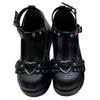Patent Leather Women's Mary Jane Shoes Bow Women Pumps Shoes Sweet Cross-tied Lolita Style Leather Punk Gothic Rivet Casual Shoe