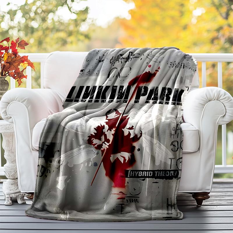 Linkin Park Flannel Blanket Soft All-Season Throw, Design for Camping, Car Travel, Hiking Sofa, Bed, Office Perfect Gift for Parties