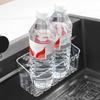 Clear Plastic Sink Organizer Rack with Drainage, Multi-Functional Kitchen Storage Basket, Strong Suction Cup Mount For Sponges and Cleaning Tools