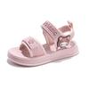 New Sanrio Summer Girls Closed Toe Light Up Sandals Soft Non-Slip Sole Fashion Hook Loop Outdoor Princess Style Running Shoes