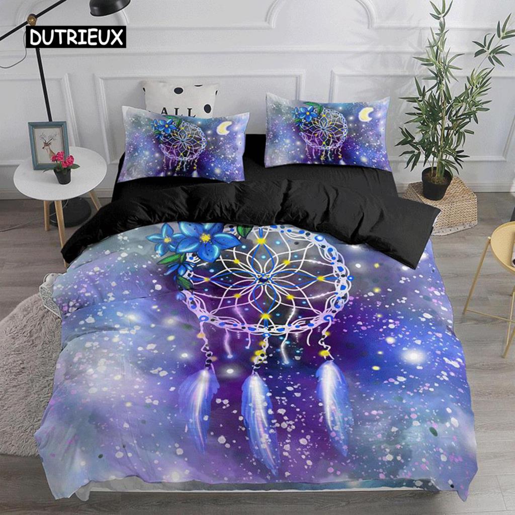 Traumfänger-Bettwäscheset, eleganter Bohemian-Bettbezug, Queensize-Bett 240 x 220, ethnischer Bettbezug, Einzel-, Doppel- und Kingsize-Bettbezug