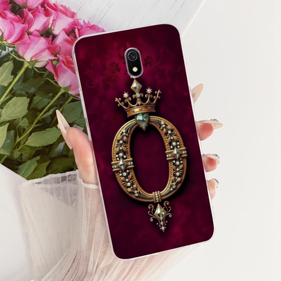 For Xiaomi Redmi 8 8A Pro Case Fashion A Z Initial Letters Soft Silicone Back Cover  For Xiomi Redmi8 8ADual Redmi8a Phone Shell