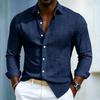 Herrenhemd mit geometrischem Musterdruck, Langarmhemd für Herren, Schwarzes Slim Fit Hemd, Modisches Design, Herrenbekleidung