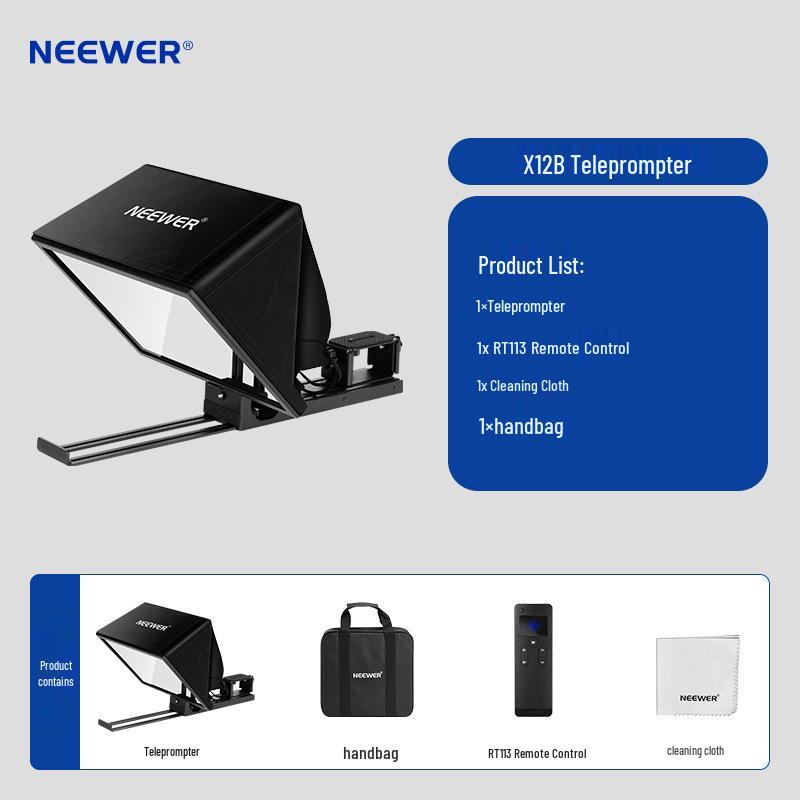 

NEEWER X12B Universal 12 Tablet Teleprompter for Phone & Tablet
