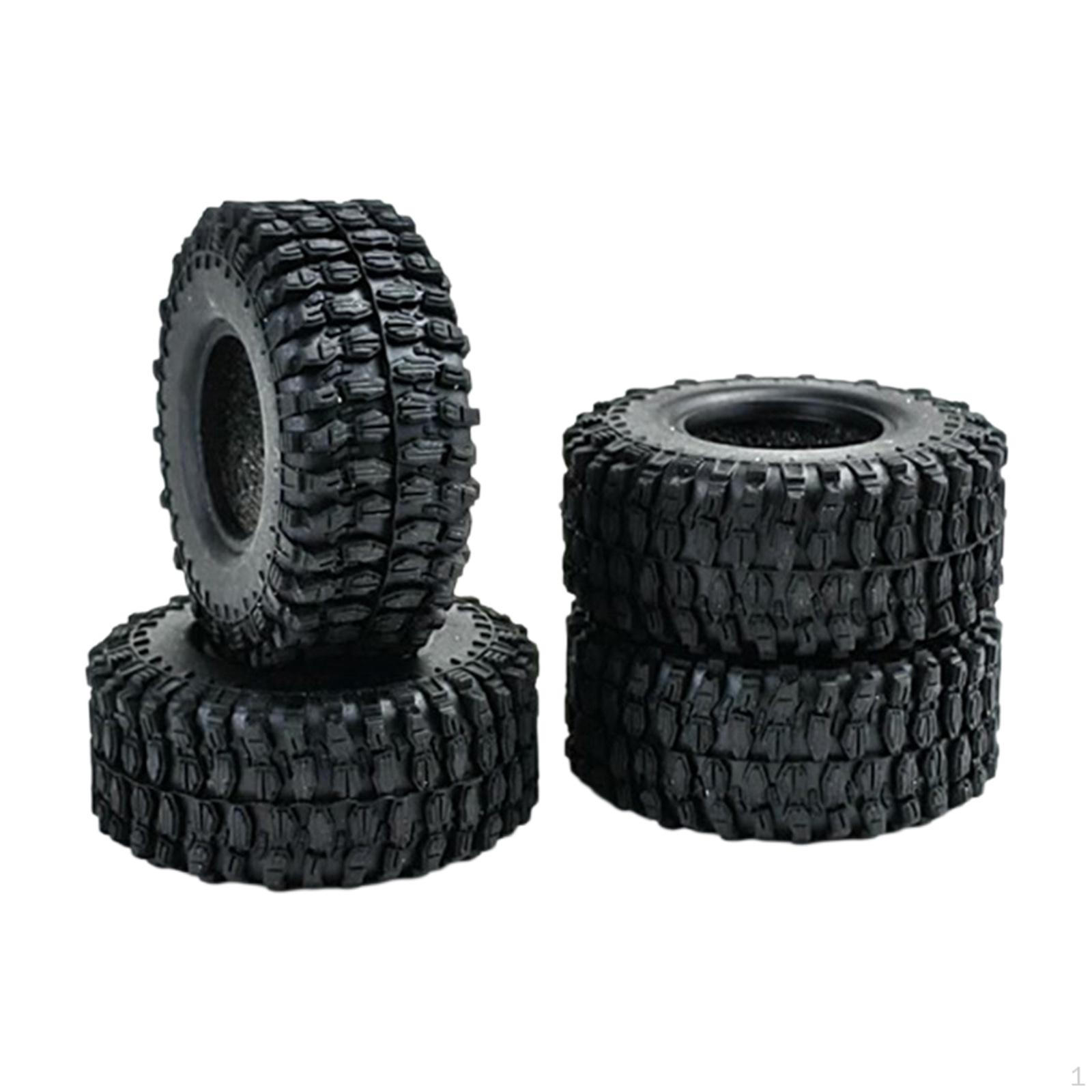 

4 Pieces RC Car Tire /24 Scale DIY Model Assembly Wheel Parts for Axi00002 55mm