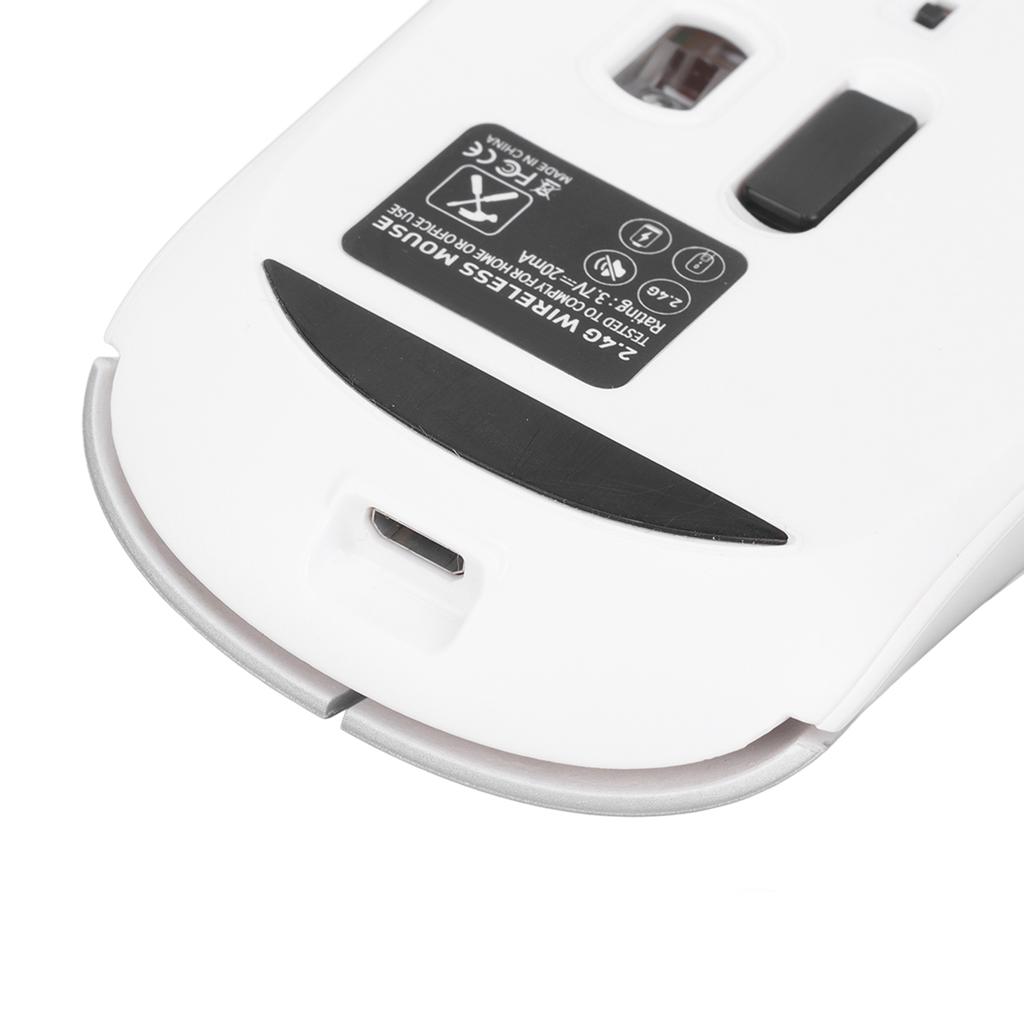 2.4G Wireless Portable Optical Mouse 3 Levels DPI Rechargeable Slim Silent Mouse with USB Receiver for Notebook PC Laptop