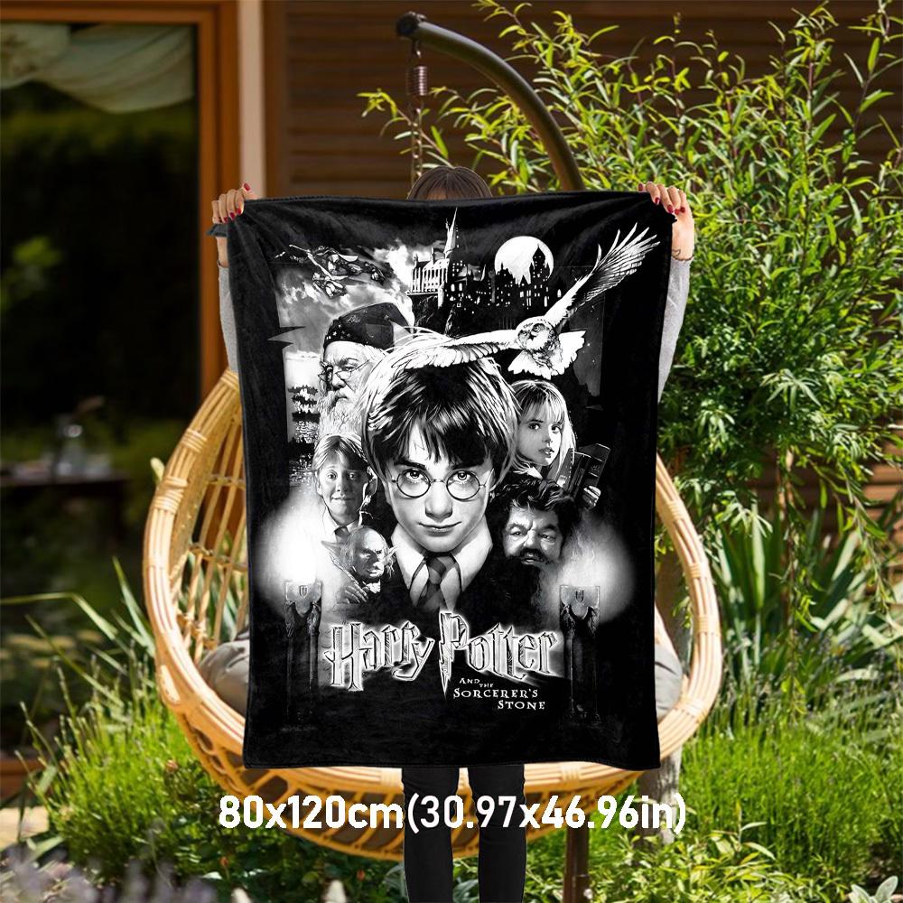 

1PC Harry Potter Sorcerer s Stone Outdoor Flannel Blanket Soft Plush Decor for Picnics, camping,Bedroom, Playroom, Office1196A 80x120cm(31x47inch)
