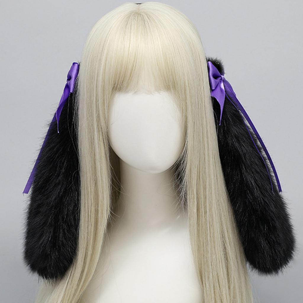 Handmade Rabbit Ear Headband Rabbit Girls Cosplay Accessories Beast Ears Fursuit Masquerade Halloween Cosplay Party