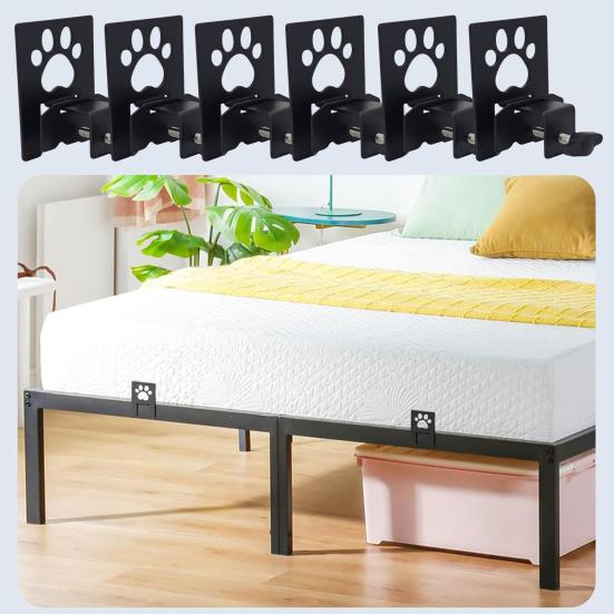 6Pcs Adjustable Non-Slip Mattress Gaskets Metal Mattress Slide Stopper Keep