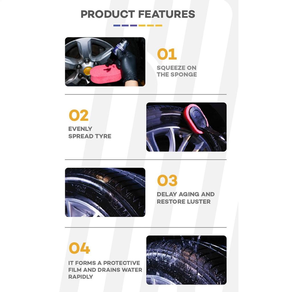 Tire , Tire Shine - Lasting Tire Gloss Shine - 100ml Car Tire