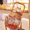 Tazza Orsetto Carino 800ml a 1400ml Borraccia Termica con Cannuccia Kawaii Borraccia per Bambina Bambino Bollitore da Esterno
