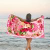 1pc Princess Strawberry Beach Towel with Custom Name, Beach and Seaside Swimming Pool Equipment, Fashion Pattern, Rectangular, Travel Essential