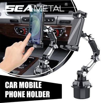 SEAMETAL Tablet Cup Holder Mount For Car Or Truck Heavy Duty 360° Rotation Adjustable Arm Universal Tablet Stand