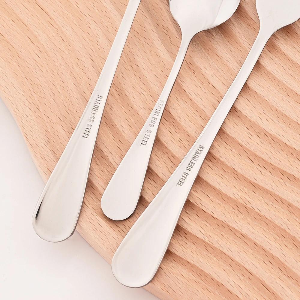 16Pcs/Set Dinnerware Stainless Steel Mirror Rainbow Cutlery Set Kitchen Fork Coffee Spoon Knife Tableware Silverware Set