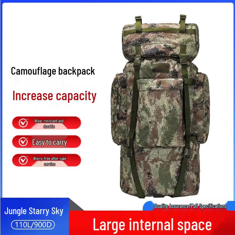 Jiang Ce 110L Outdoor Multi-functional Camouflage Backpack