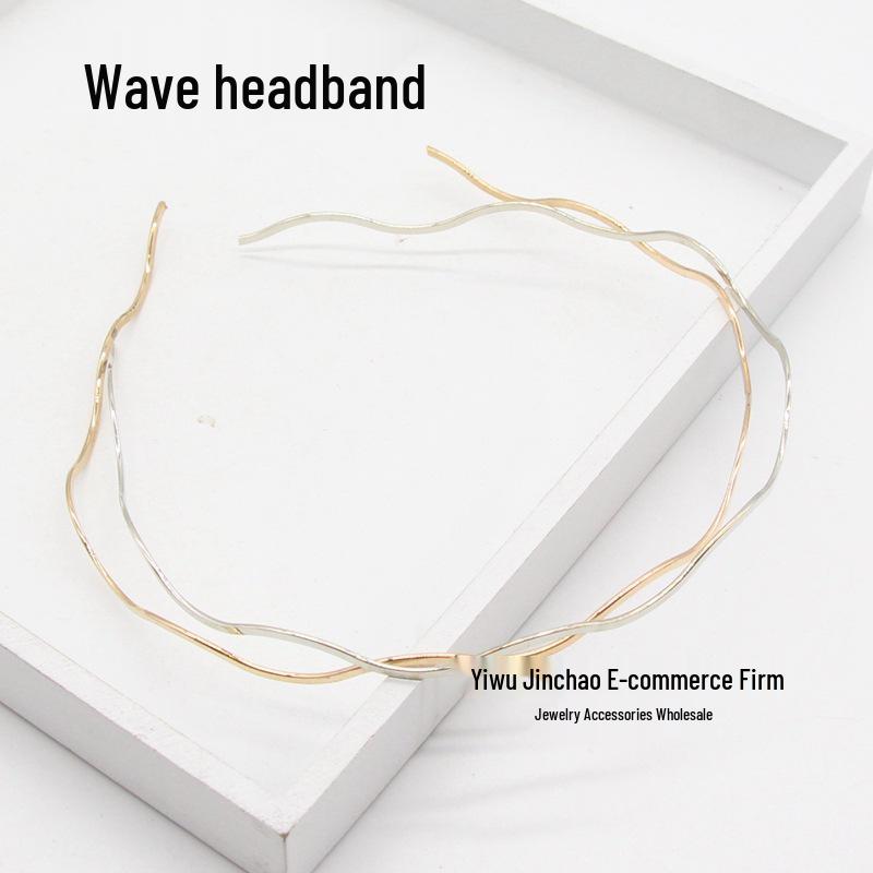 

Korean Style Wavy Headband - DIY Jewelry & Hair Accessories 2mm 2mm Wide золотой