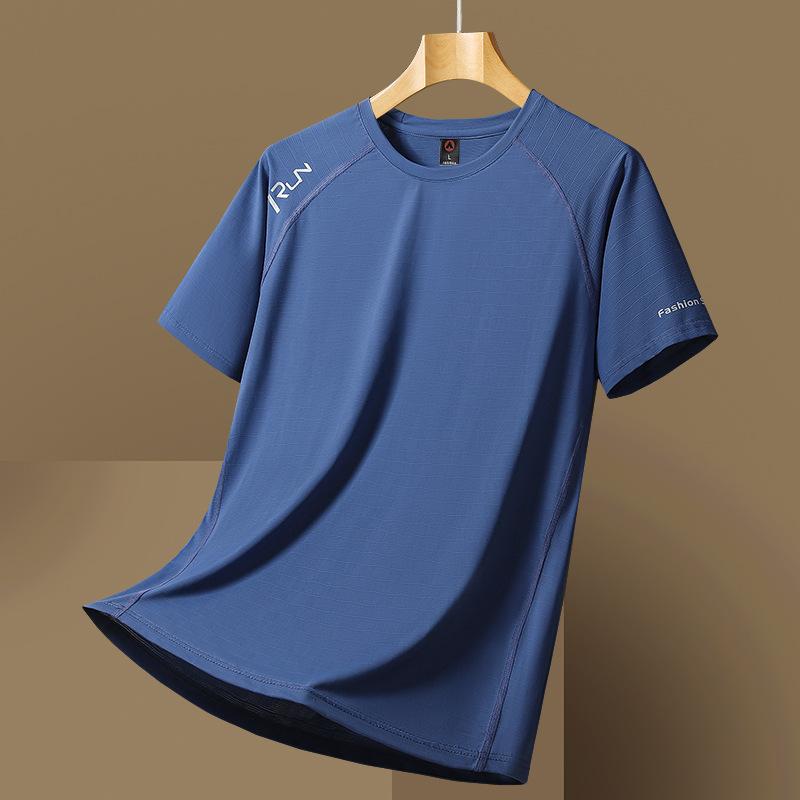 

Быстросохнущая футболка с короткими рукавами, мужская летняя тонкая свободная футболка большого размера с коротким рукавом, дышащая, повседневная спортивная футболка, топ 7XL