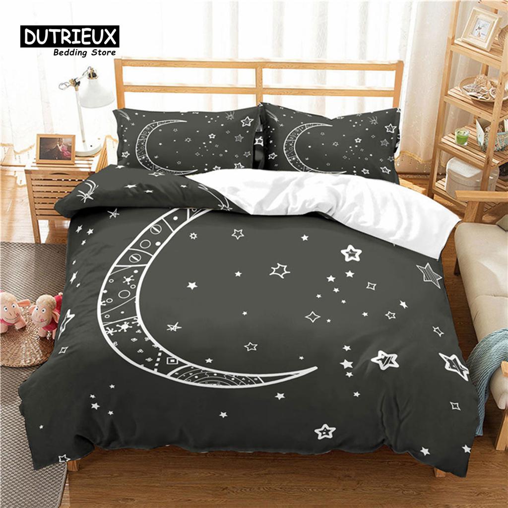 Comforter Luxury 3D Sun And Moon Print Home Living Comfortable Kid Bedding Set Queen And King Eu/Us/Au/Uk Size