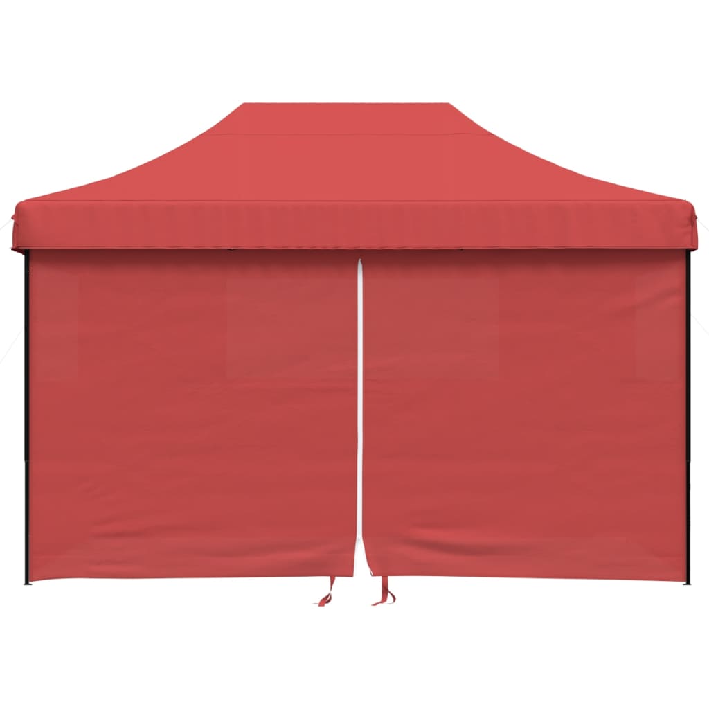 Vidaxl Pop-Up Party Tent with 4 Walls, Burgundy