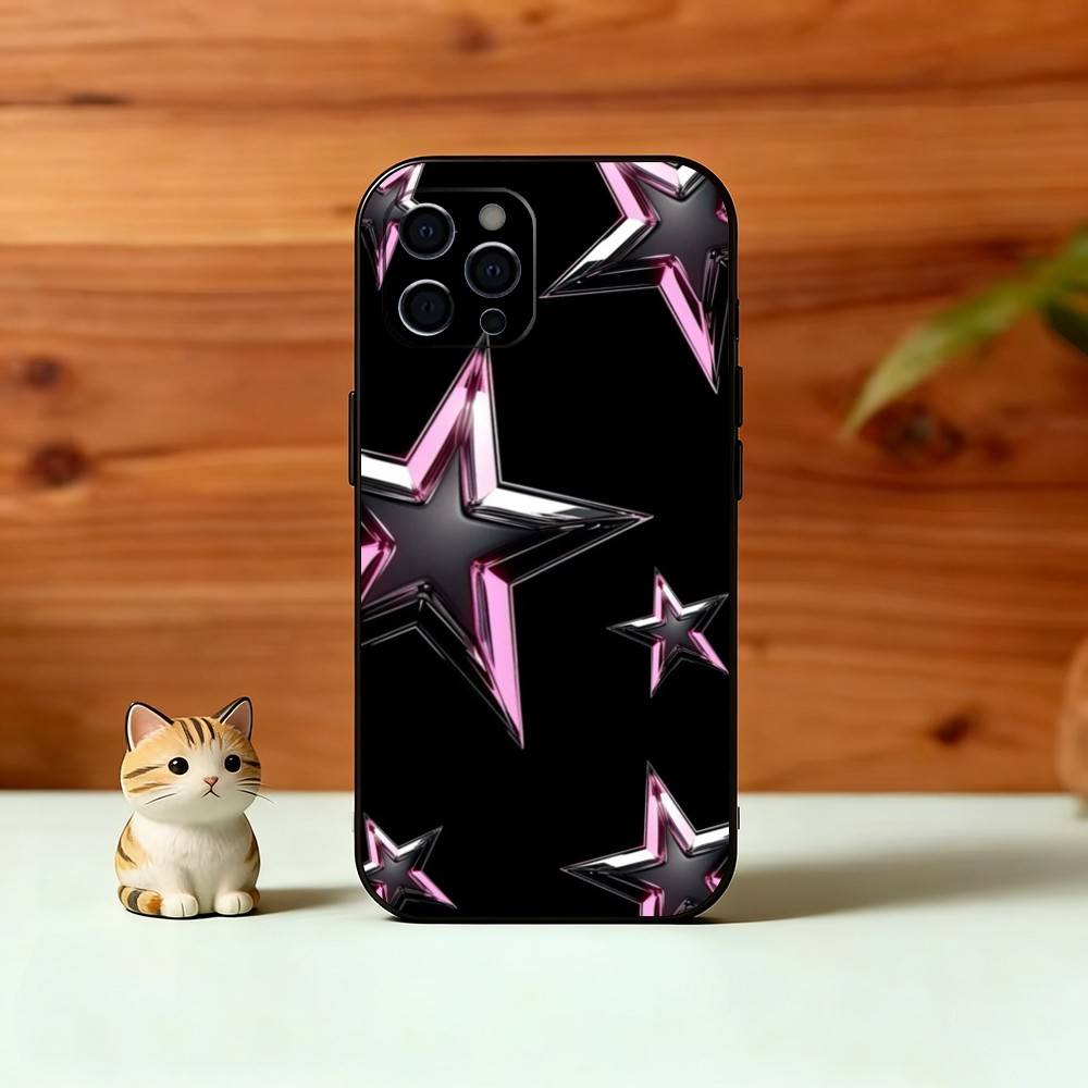 Y-y2K Star Aesthetic Phone Case Silicone Soft For IPhone 17 16 15 14 13 12 11 X XR Plus Pro Max Plus