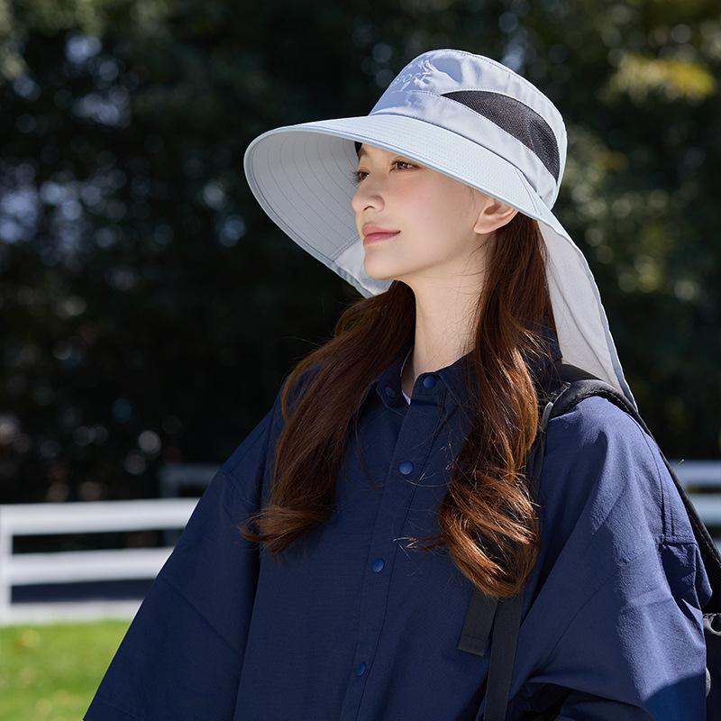 New outdoor big eaves hiking sun hat summer sun protection breathable fishing hat neck sun hat