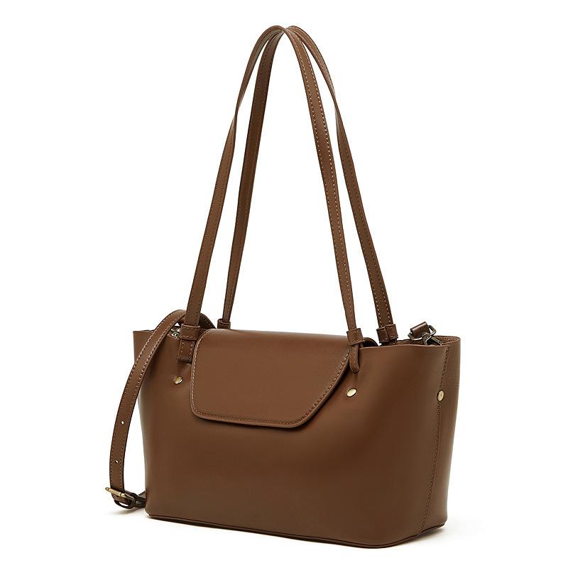 

Vegetable Tanned Leather Underarm Large Capacity Leather Fashion Versatile Shoulder Bag Temperament Messenger Women S Bag mouth width 35 bottom length 27*11*18 хаки