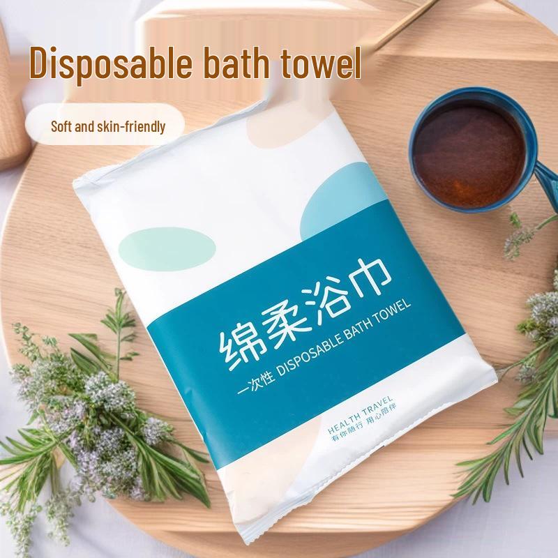Individually Wrapped Disposable Bath Towel - Thick, Super Absorbent, Single-Use for Homestay & Hotel