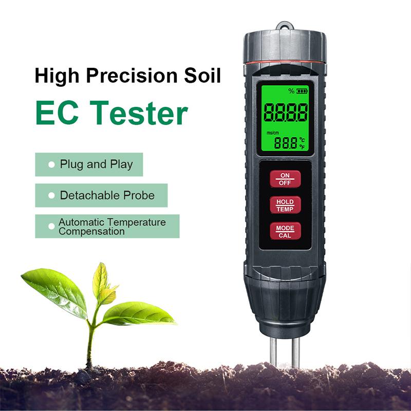 New Arrival 3 in 1 Garden Soil EC Moisture Temperature Meter Potted Plants Soil Moisture Tester Potted Soil EC Detector