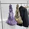 Korean Style Cloud Crossbody Bag with Colorful Laces - Trendy One-Shoulder Pleated Handbag for Shopping