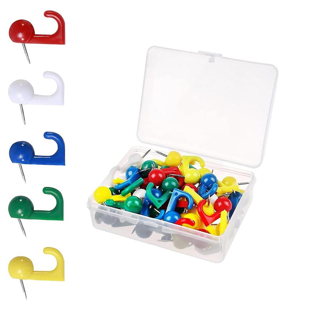 30/50 Pcs Push Pin Hooks Decorative Pin Tacks Wall Thumb Tacks Hook Office School Supplies for Photo Wall Bulletin Board