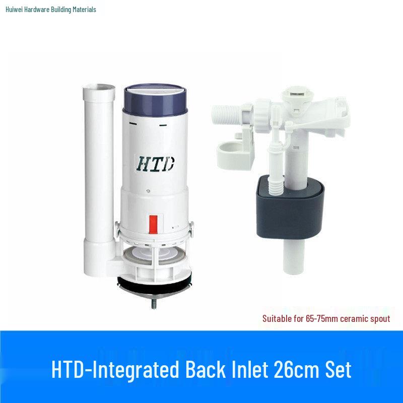 Dual-Flush Toilet Outlet Valve and Water Inlet Valve Bathroom Set