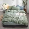 G5Z High-Quality Japanese Washed Cotton Small Check 4-Piece Set