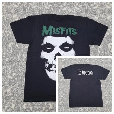 T-shirt de groupe Misfits Tête de mort blanche Taille L Imprimé graphique Neuf Luxe haut de gamme Pour hommes et femmes Haut Y2k