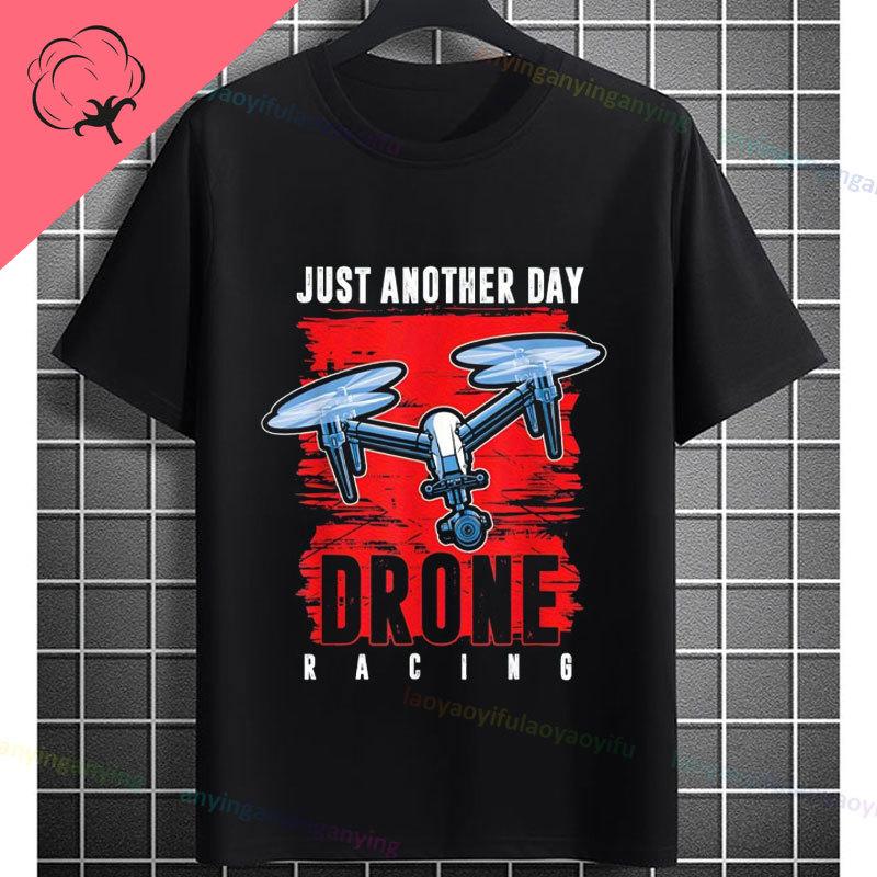 Funny Fpv Drone Quadcopter Graphic Tshirt With Depressed Drone Needs A Friend Slogan Pure Cotton Short Sleeve Casual Tshirt