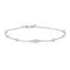 ANIA HAIE Silver Sparkling Bezel Cubic Station 925 Silver Bracelet B065-03H