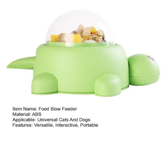 Interactive Pet Feeding Toy Turtle Shape Treat Dispenser Slow Feeder Food Puzzle Small Animal Snack Dispenser for Cats Dogs