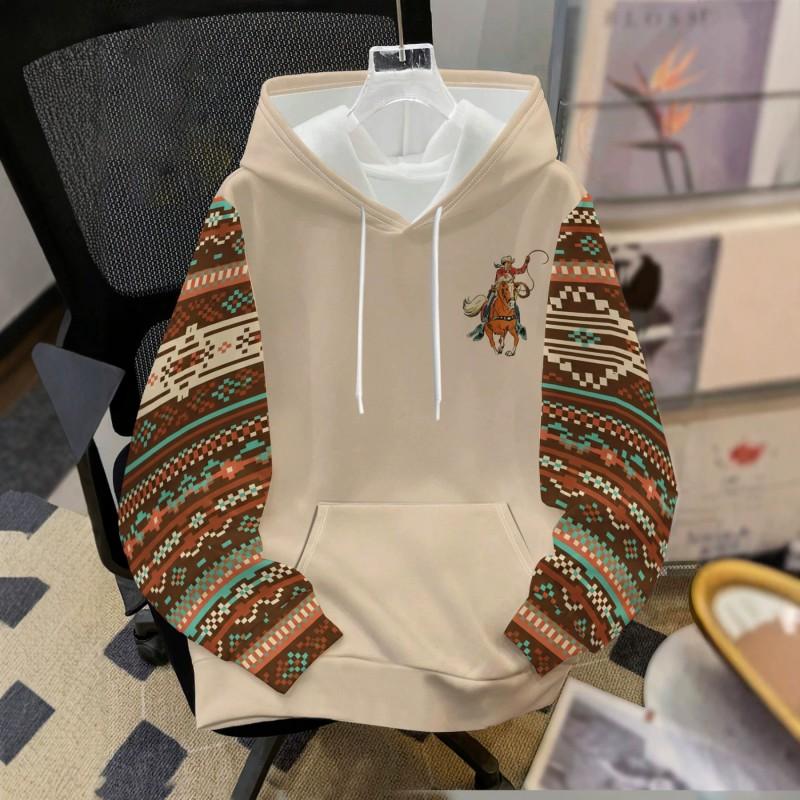 Mens Hooded Sweatshirt Soccer Print Breathable Loose Fit Casual Wear