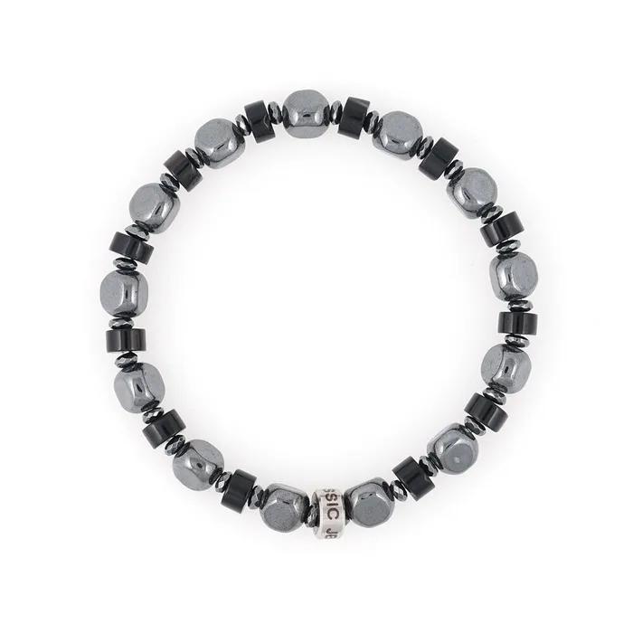 Black Rondel Point Tri-Hematite Bracelet (C2503AC1274_BK)