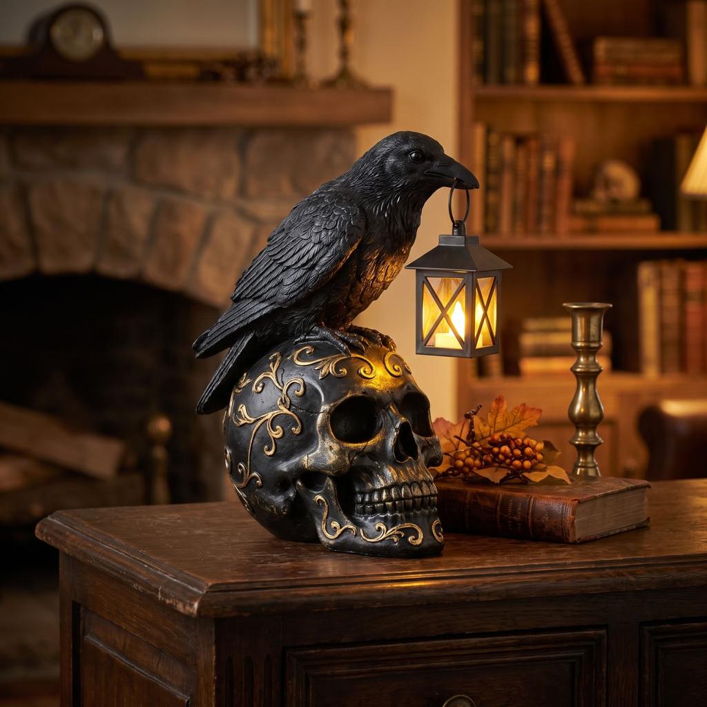 Lampe d'Halloween Ornement Décoratif pour Décoration d'Intérieur Gothic Sinistre Affichage