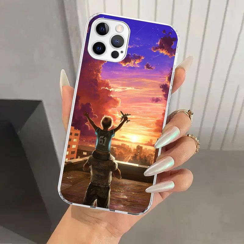 

Dad And Baby Girl Boy Phone Case for Iphone 17 Air 16 15 Plus 14 13 Mini 12 11 Pro Max 16E 7 8 SE 2020 Soft Funda Print Shell 17 iPhone 13