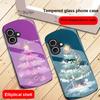 Decorated Christmas Tree For iPhone 17 16 15 14 13 Plus 12 Mini 11 Pro Max XR Xs Max X 7 8 6S 22 20 Elliptical Glass Phone Case