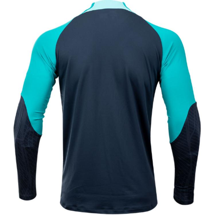 Nike Retro Letter Print Slim Fit Half Zip Round Neck Long Sleeve Football Shirt Men Tops Blue DZ0840-438