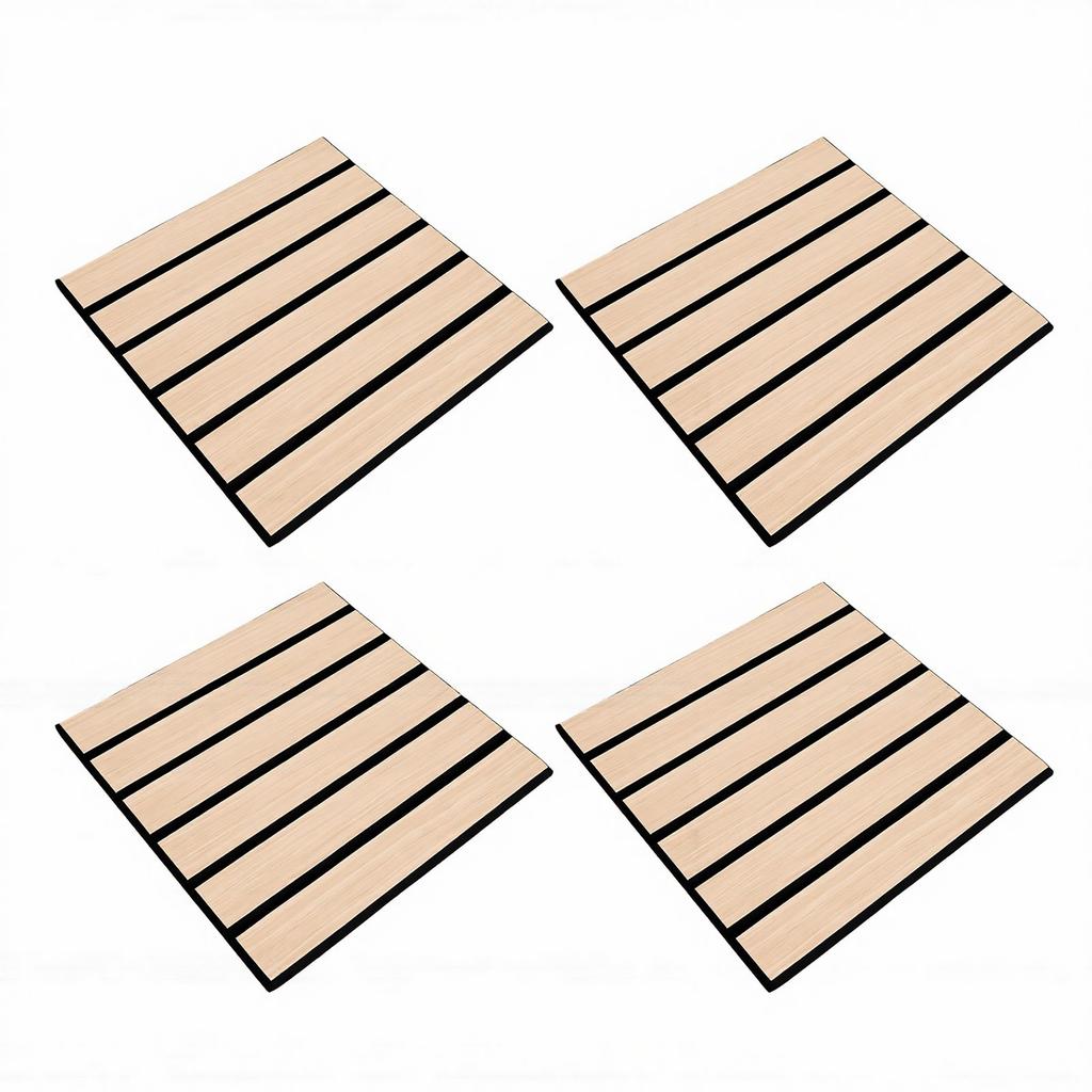 40 Stück Selbstklebende Wandpaneele 30 cm x 30 cm 3D Eichenholz Akustikpaneele Natürliche Furnierplatten für Wohnzimmer und