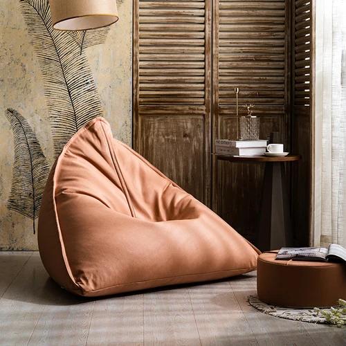 Japanese Lazy Sofa Tatami Bean Bag Balcony Lying Light Luxury Leather Children's Reading Single Chair