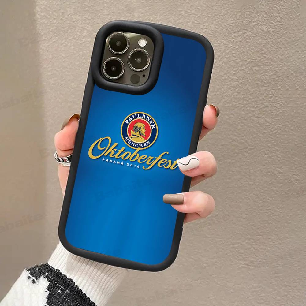 

German Beer p-Paulaners Phone Case For iPhone 17 16 15 14 13 12 11 Pro Max 16E Plus INS Soft Cover iPhone 12pro max