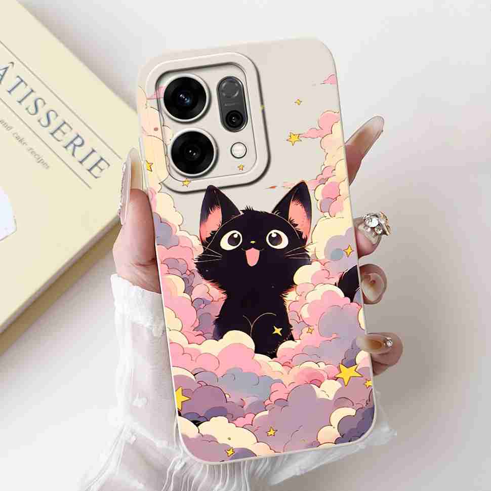 For Oppo Reno14 5G PLA110 Case Cute Rabbit Sunflower Soft Silicon Cover For Oppo Reno 14 CPH2737 6.59" Protective Cases Coque