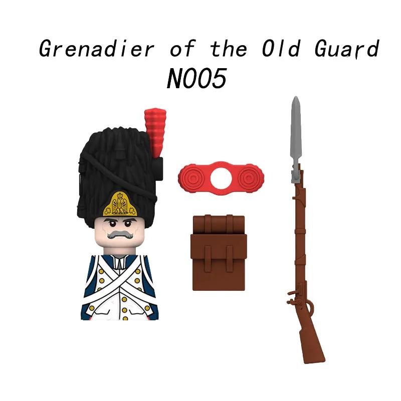 

Средневековые солдаты наполеоновских войн Фигурки Военные MOC Строительный блок Рыцари Британский Французский Фузилер Винтовки Оружие Детская игрушка