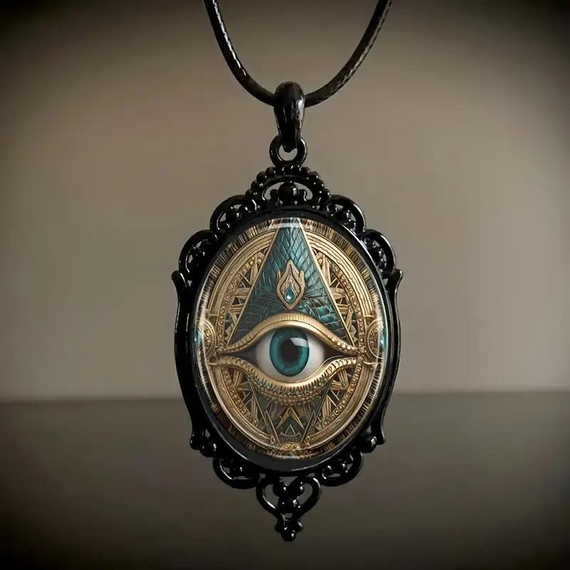 Retro Gothic Moon And Sun Pendant Necklace Women Men Punk Cross Metal Leather Rope Chain Vintage Jewelry Gift
