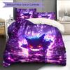 Gengar Pokémon Pattern Bedding Home Decoration Birthday Gift (1 * Duvet Cover + 2 * Pillowcase, Without Core)
