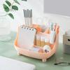 Organizer for Makeup Brushes And Tools Multi-functional Stationery Storage Box, Large Capacity 6 Grids Desk Organizer, Office Easy Access Case